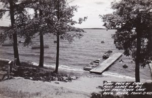 Minnesota Deer River Boat Dock At Eagle Nest Lodge On Sioux Lake Real Photo