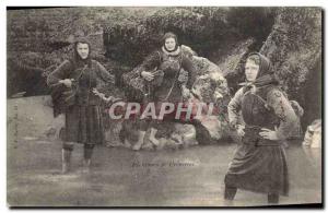 Old Postcard Fishing shrimp fishers