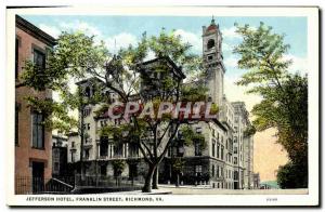 Postcard Old Jefferson Hotel Franklin Street Richmond Va