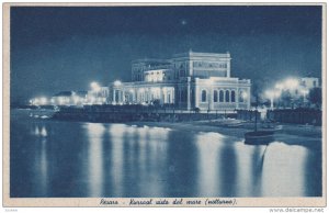 PESARO, (notturino) Kursaal vists dal mare, Marche, Italy, 00-10s