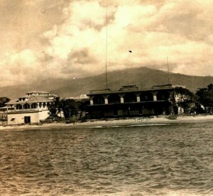 RPPC La Ceiba Honduras From Water UNP 1924-49 AZO Postcard