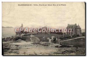 Postcard Old PLOUMANACH villa Parkar Men Ru Lighthouse