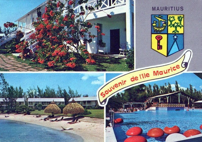 VINTAGE CONTINENTAL SIZE POSTCARD CLUB MEDITERRANEE ISLAND OF MAURITIUS