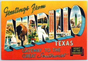 Postcard - Gateway To The Great Southwest - Greetings From Amarillo, Texas