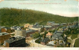 Wheelock Postcard View From the Eastman Tower Looking North Hot Springs AR