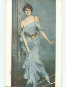 Divided-Back PRETTY WOMAN Risque Interest Postcard AA8598