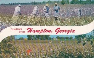 Black Americana Greetings From Hampton Georgia Cotton 
