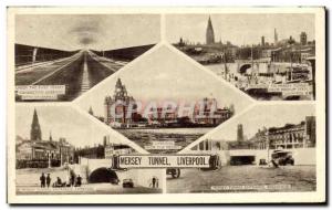 Old Postcard Liverpool Mersey Tunnel