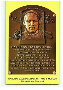 Nap Lajoie National Baseball Hall Of Fame Museum Yellow Plaque Postcard Ex 