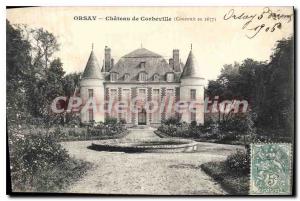 Postcard Old Orsay Corbeville Castle (built in 1677) December 5, 1906