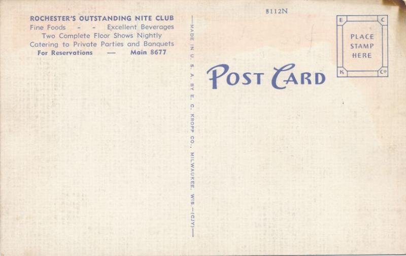 Max Nusbaum's Casino Restaurant and Night Club - Rochester, New York - Linen