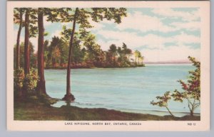 Lake Nipissing, North Bay, Ontario, Vintage Valentine-Black Postcard