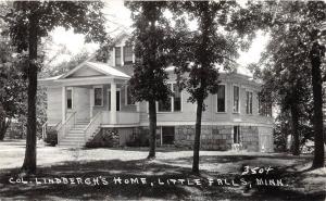 D47/ Little Falls Minnesota Mn Photo RPPC Postcard c40s Col. Lindbergh's Home