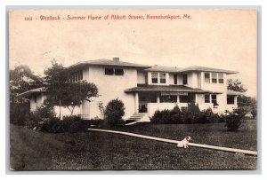 Summer Home of Abbott Graves Kennebunkport Maine ME UNP DB Postcard H30
