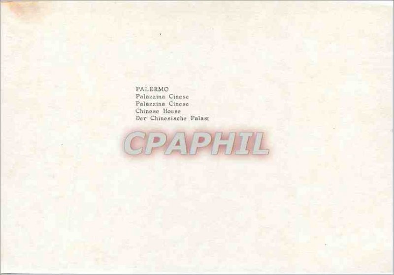 Postcard Old Palermo Palazzina Cinese