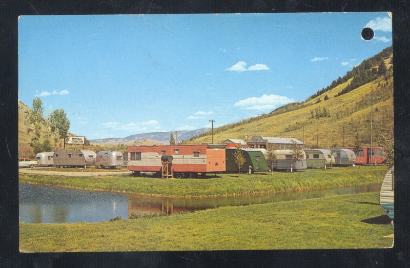 JACKSON HOLE WYOMING NATIONAL TRAILER PARK CAMPER ADVERTISING POSTCARD