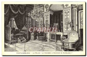 Old Postcard Fontainebleau Palace The bedroom of Napoleon 1st