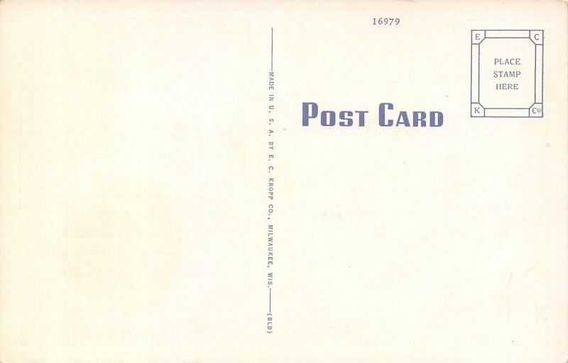 State Street Mauston Wisconsin 1930s postcard