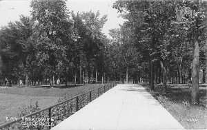 Sheldon Iowa~City Park Drive~Fence~1920s Real Photo Postcard~RPPC