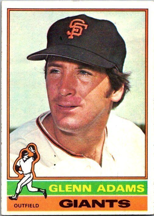 1976 Topps Baseball Card Glenn Adams San Francisco Giants sk13443