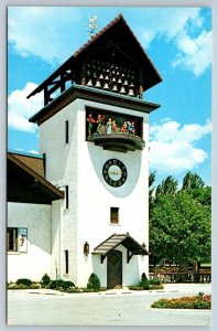 Glockenspiel Tower, Frankenmuth Bavarian Inn, Michigan, Vintage 1975 Postcard