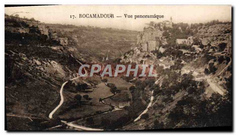 Postcard Old Rocamadour Panoramic