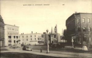 St. Johnsbury VT Main St. c1940s Postcard