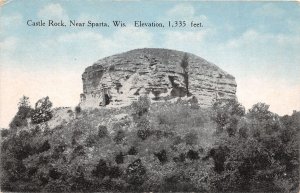 J36/ Sparta Wisconsin Postcard c1910 Castle Rock Geology 1,355 Feet  5