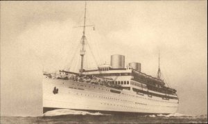 Pacific Line Steamship Reina Del Pacifico c1940 Postcard