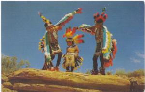 US Native Americans Intertribal Ceremonial Young Warriors Dance Vintage Postcard