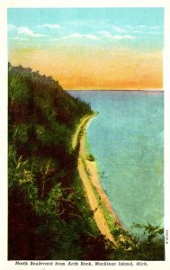 Michigan Mackinac Island North Boulevard From Arch Rock Curteich