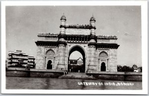 Gateway of India Bombay Historical Building Real Photo RPPC Postcard