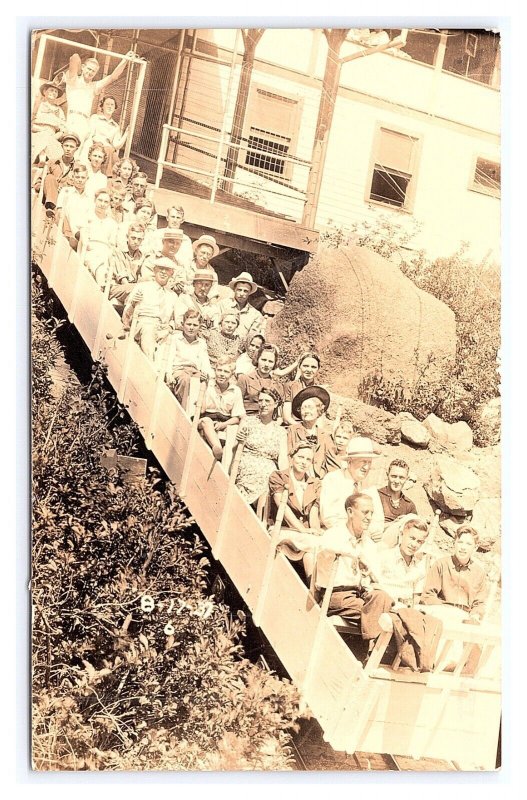 Mt. Manitou Scenic Incline Trip To Summit Of Mt. Maniou Colorado RPPC Postcard 