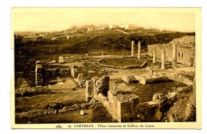 Tunisia - Carthage. Roman Villas & Junon Hill    (torn edge)