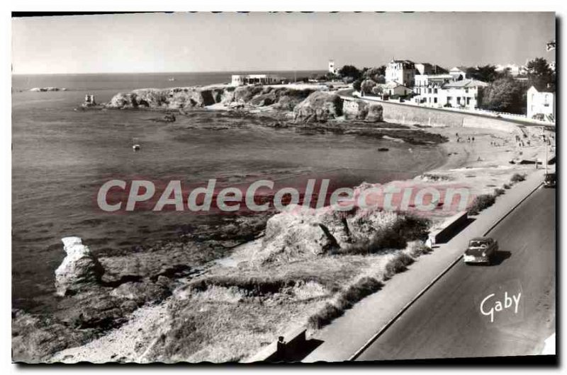 Old Postcard Croix de Vie (Vendee) Beach of Pelle Porteau