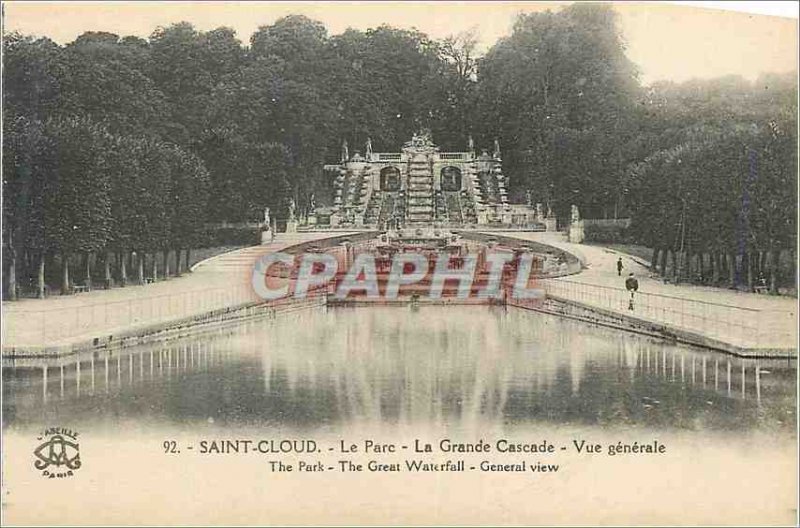 Postcard Old Saint Cloud Park The Grand Cascade General view