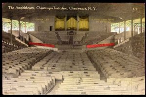 New York CHAUTAUQUA Institution The Amphitheatre pm1915 Divided Back