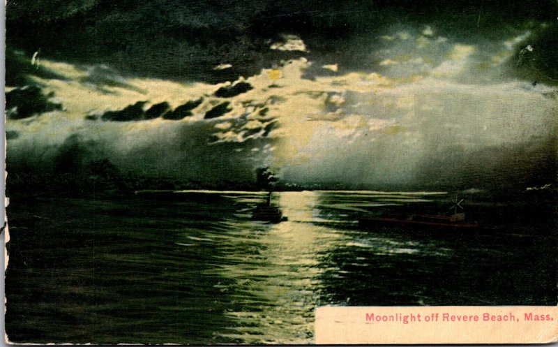 Massachusetts Revere Beach By Moonlight 1910