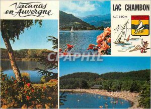 Postcard Modern Holiday Auvergne Chambon Lake Puy de Dome