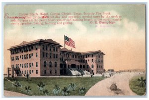 Corpus Christi Texas Postcard Corpus Beach Hotel Exterior Building c1915 Vintage