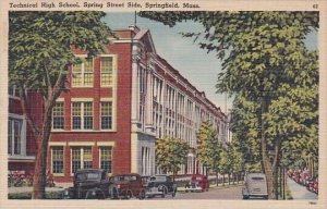 Technical High School Spring Street Side Springfield Massachusetts