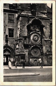 Czech Republic Prague Prag The Old Clock On The Town Hall Vintage Postcard C095