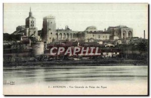 Old Postcard Avignon Vue Generale du Palais des Papes