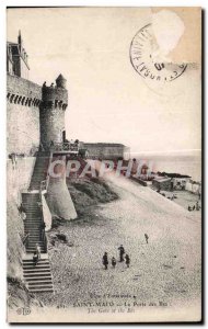 Old Postcard Emerude Cote Saint Malo La Porte des Bes The Gate of the Bes