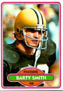 1980 Topps Football Card Barty Smith RB Green Bay Packers sun0197