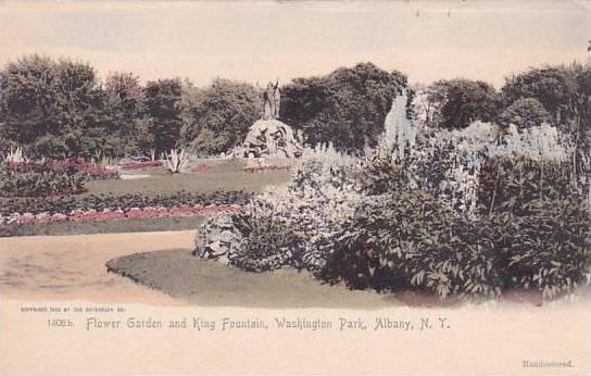 New York Albany Flower Garden And King Fountain Washington Park