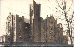 RPPC Mennonite Church, Berne IN c1920s Vintage Postcard V74