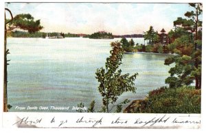 View From Devil's Oven, Thousand Islands, Ontario, Used 1906 Cork Cancel