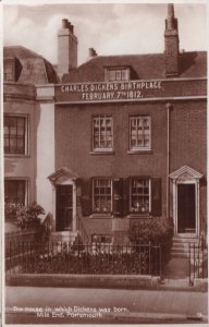 Charles Dickens Birthplace Mile End House Real Photo Postcard