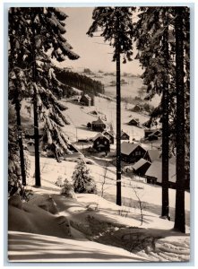 Kligenthal Saxony Germany Postcard Winter Steindobra District c1920's RPPC Photo